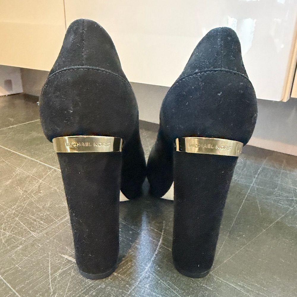 Michael Kors Black Suede Heels - Picture 3 of 4
